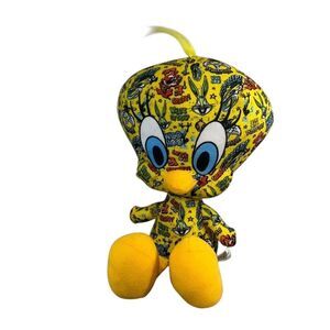 Looney Tunes Sticker Bomb Tweety Bird Stuffed Animal Plush Toy 9" made in USA